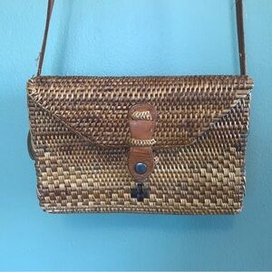 The Winding Road Balinese Box Ata Grass Crossbody Bag